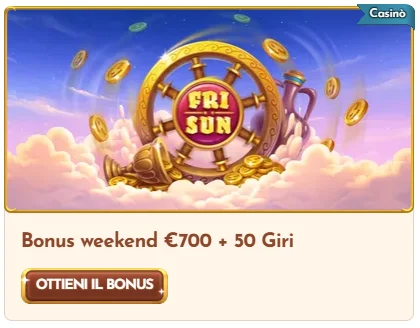 bonus weekend 700 euro and 50 free spins